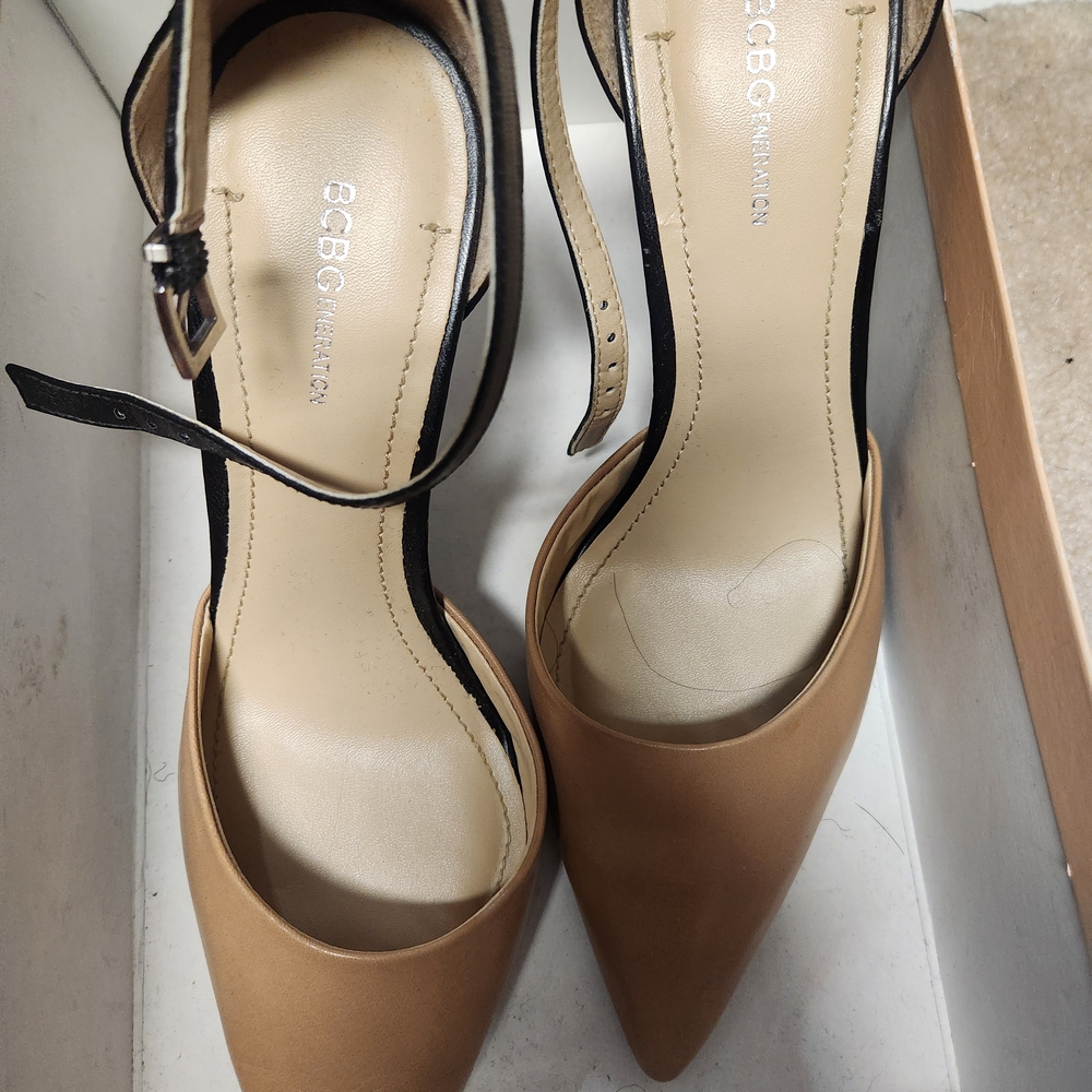 Bcbgeneration Tan Pointed Toe Heels - image 4
